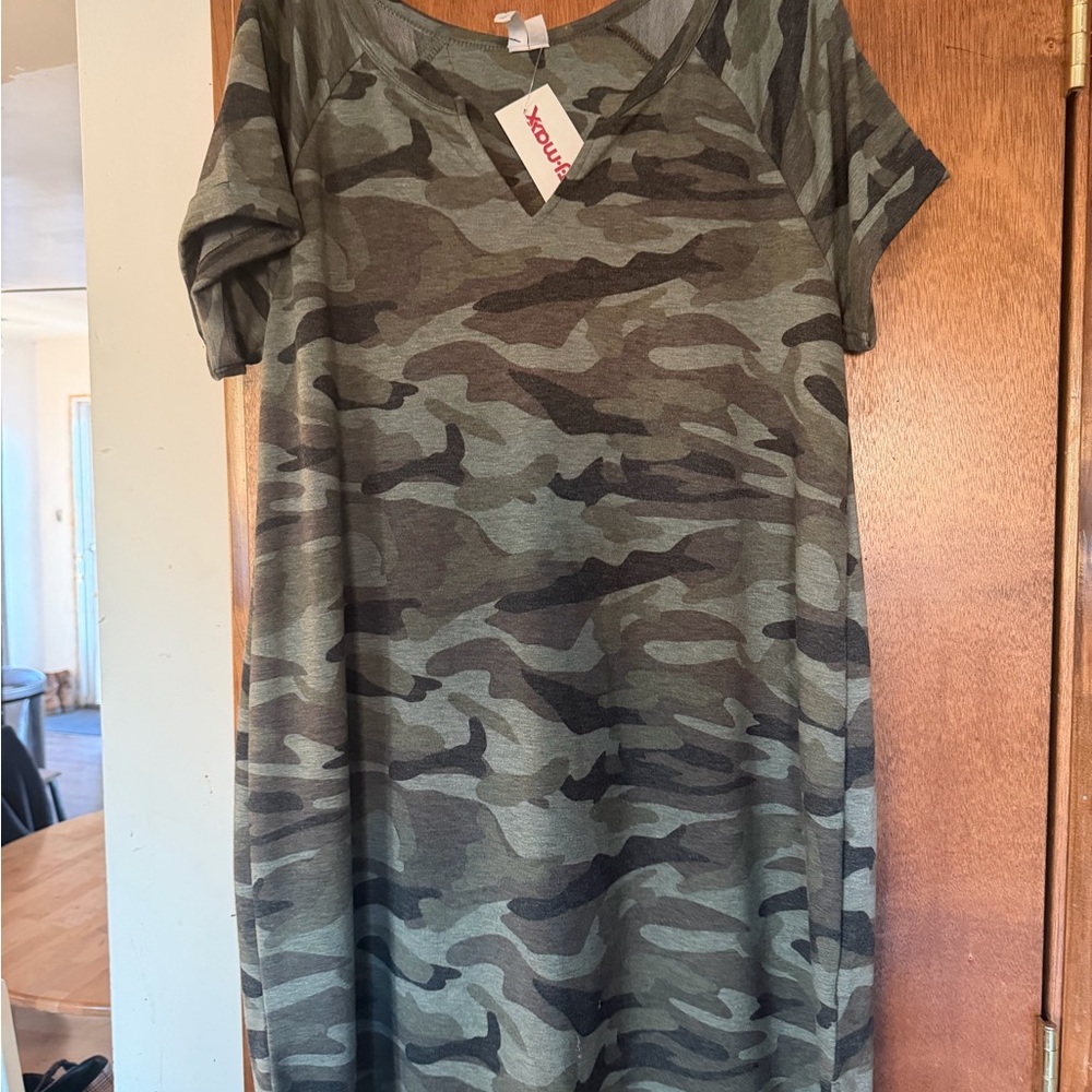 Camouflage T-Shirt Dress